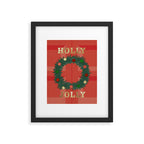 Holly Jolly Garland Framed Art Print Gallery Image 5