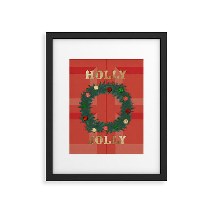 Holly Jolly Garland Framed Art Print Gallery Image 1