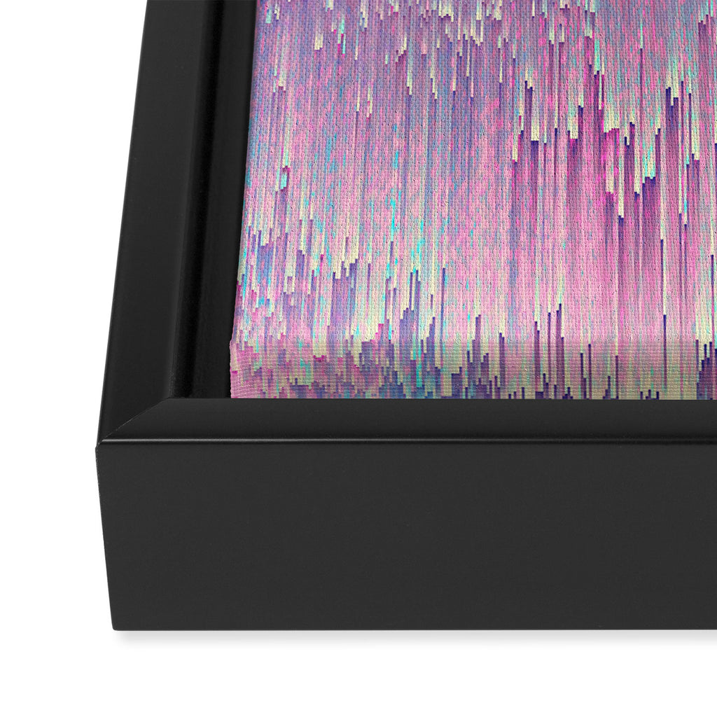 Iridescent Glitches Framed Canvas Print Gallery Image 3
