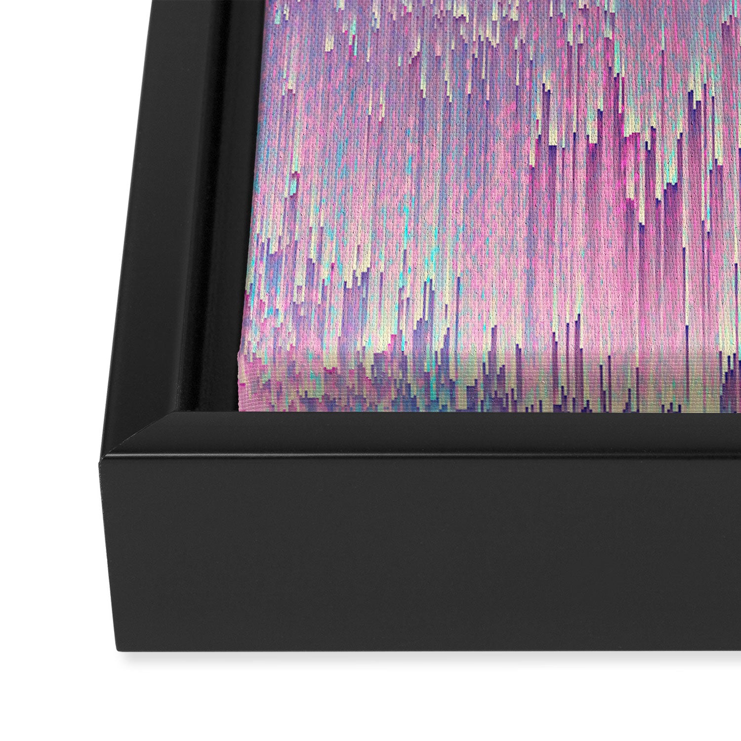 Iridescent Glitches Framed Canvas Print Gallery Image 3