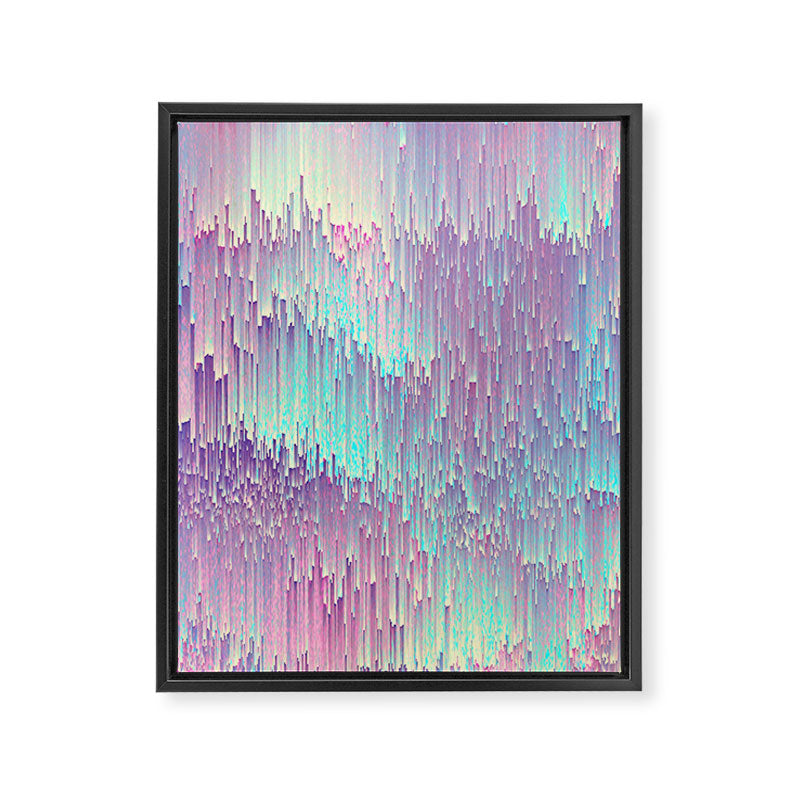 Iridescent Glitches Framed Canvas Print Gallery Image 6