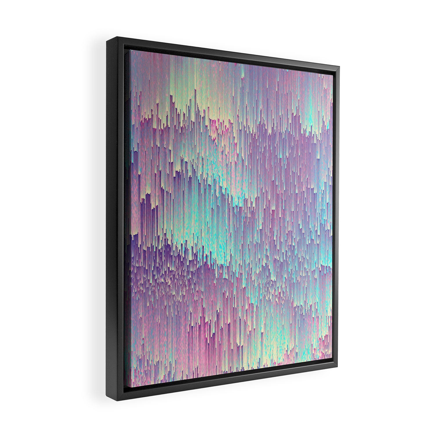 Iridescent Glitches Framed Canvas Print Gallery Image 2