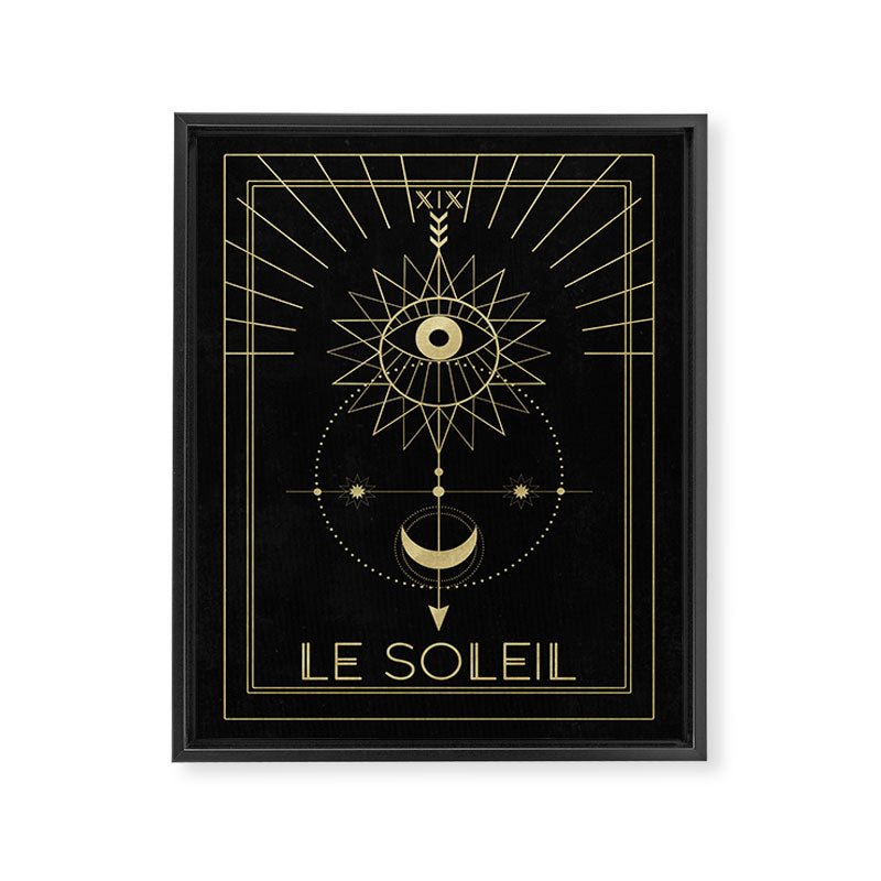 Le Soleil or The Sun Tarot Framed Canvas Print Gallery Image 6
