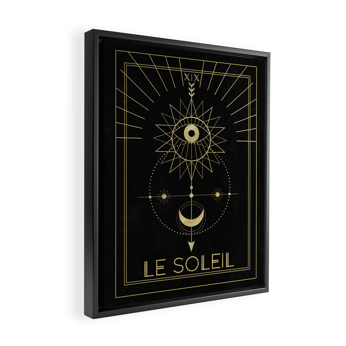 Le Soleil or The Sun Tarot Framed Canvas Print Gallery Image 2
