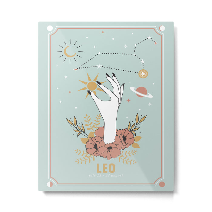 Leo Zodiac Series Metal Print Gallery Image 1