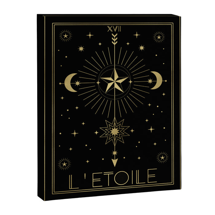 L'Etoile or The Star Tarot Gold Canvas Print Gallery Image 1