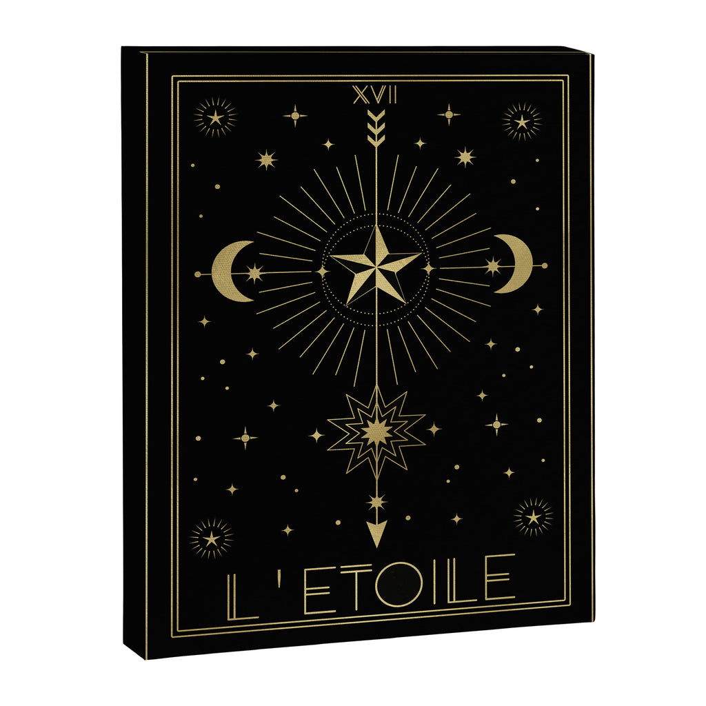 L'Etoile or The Star Tarot Gold Canvas Print Gallery Image 6