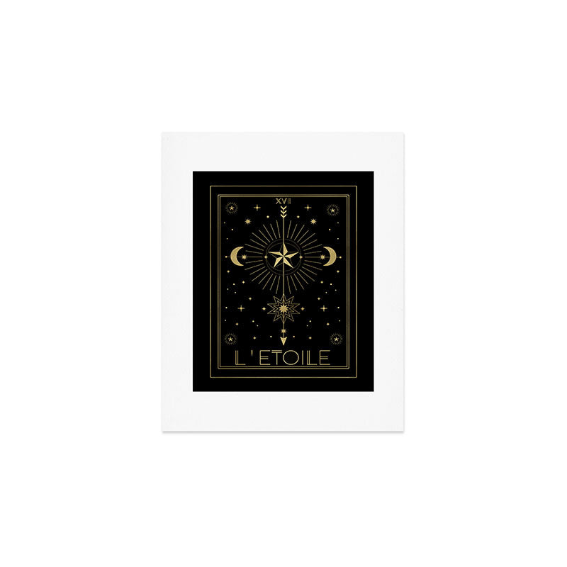 L'Etoile or The Star Tarot Gold Art Print Gallery Image 1