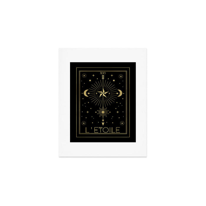 L'Etoile or The Star Tarot Gold Art Print Gallery Image 1