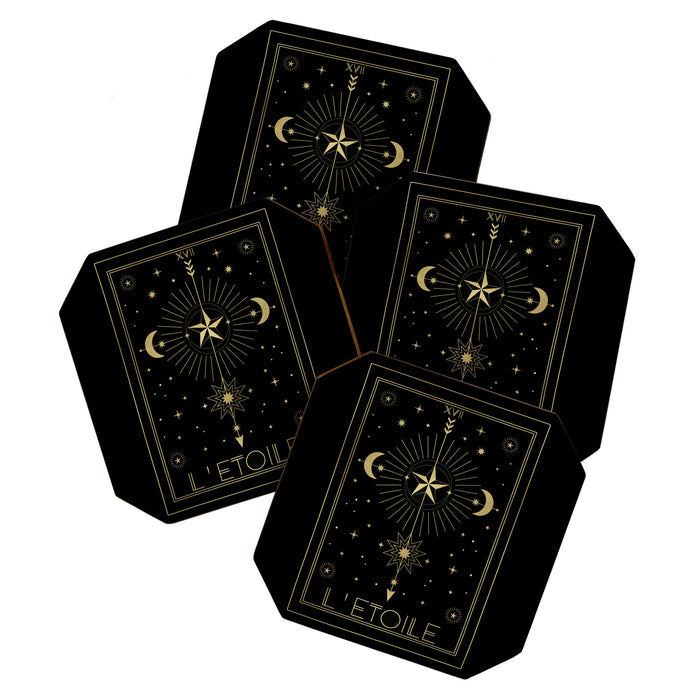 L'Etoile or The Star Tarot Gold Coaster Gallery Image 1