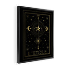 L'Etoile or The Star Tarot Gold Framed Canvas Print Gallery Image 2
