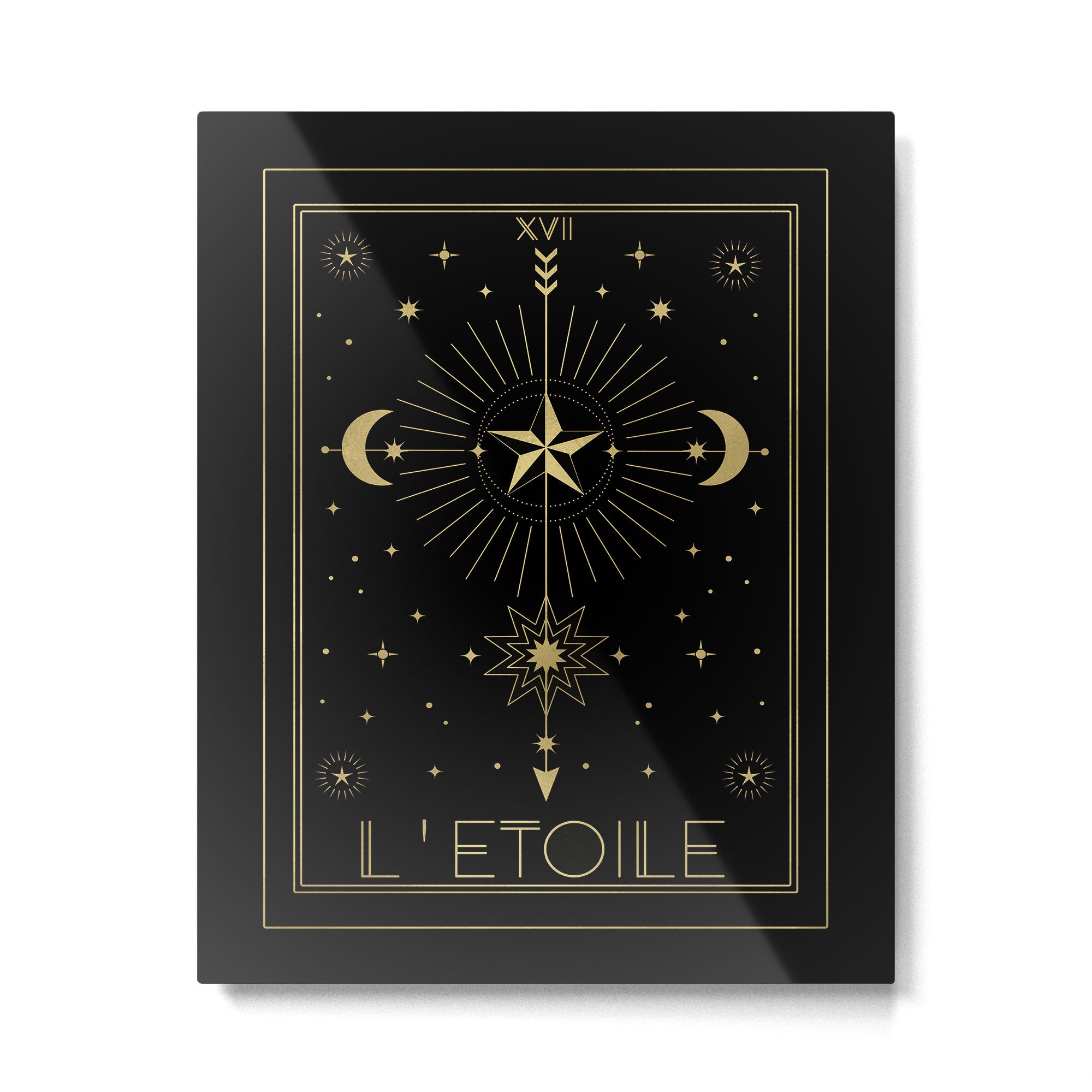 L'Etoile or The Star Tarot Gold Metal Print Gallery Image 4