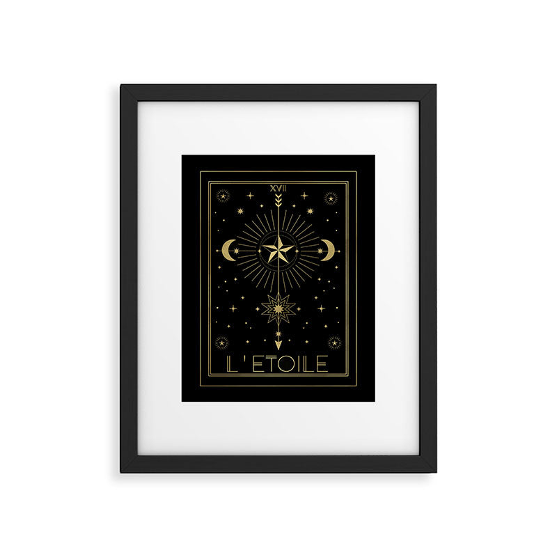 L'Etoile or The Star Tarot Gold Framed Art Print Gallery Image 5