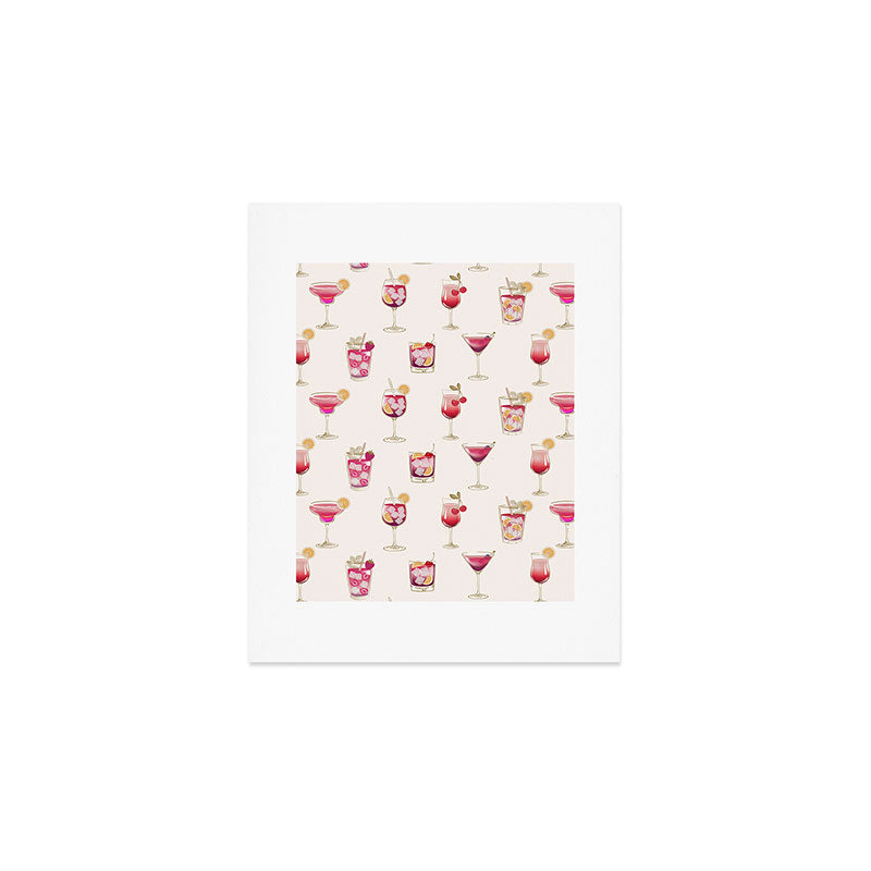  Light Glam Cocktails Theme Art Print Gallery Image 1