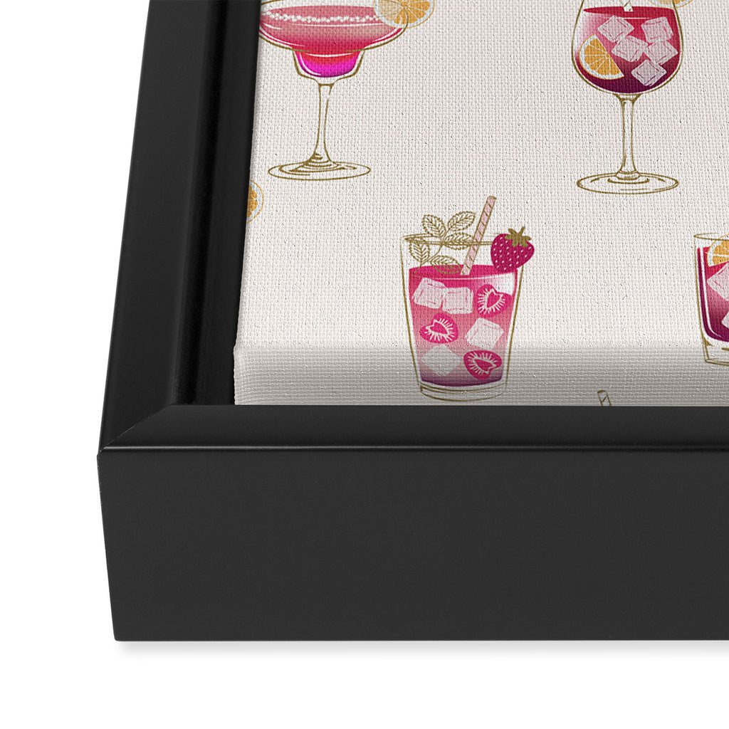  Light Glam Cocktails Theme Framed Canvas Print Gallery Image 3