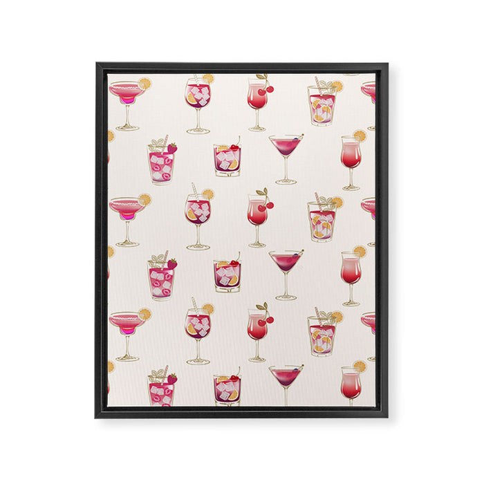  Light Glam Cocktails Theme Framed Canvas Print Gallery Image 1