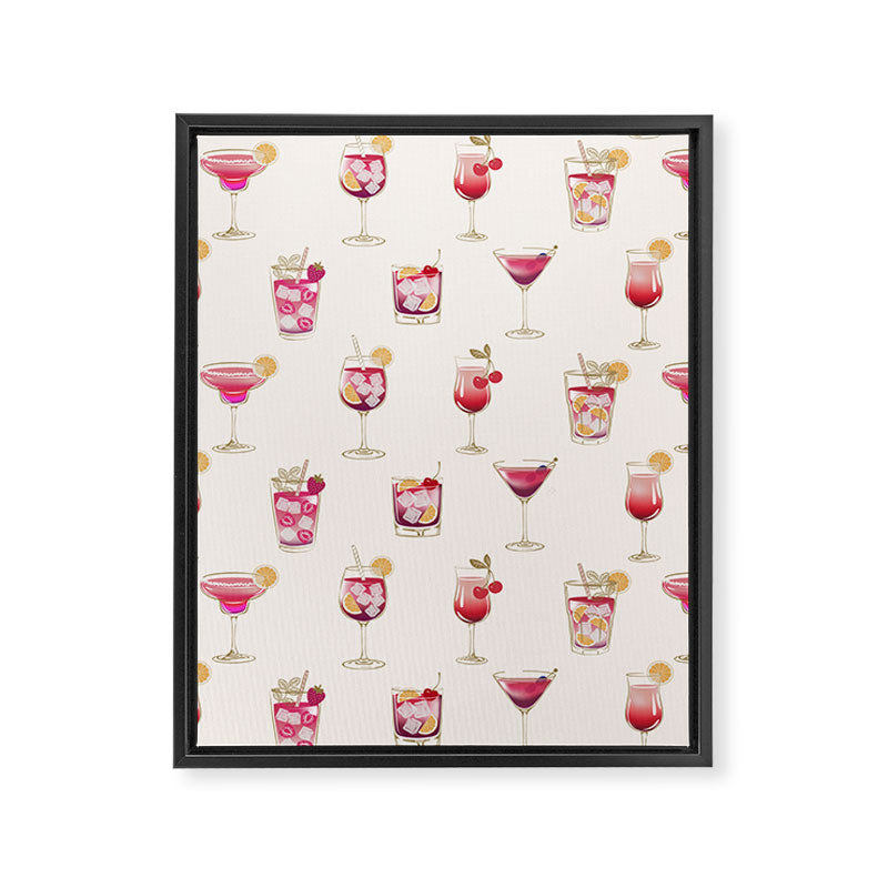  Light Glam Cocktails Theme Framed Canvas Print Gallery Image 6