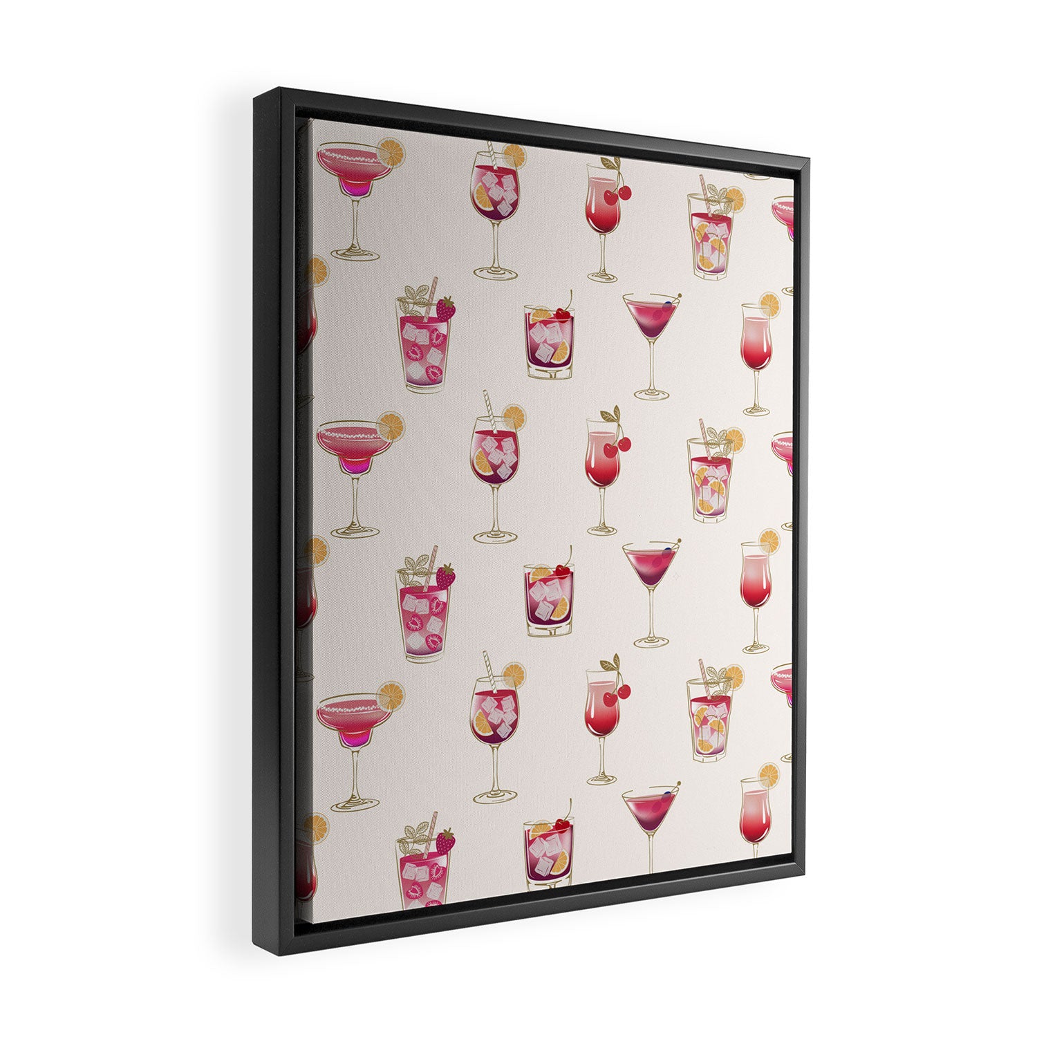  Light Glam Cocktails Theme Framed Canvas Print Gallery Image 2