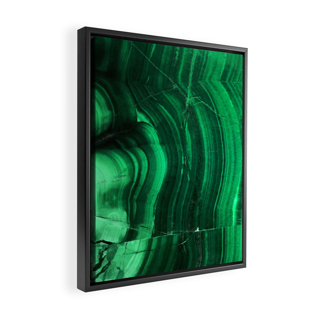 Malachite Texture Framed Canvas Print Gallery Image 2