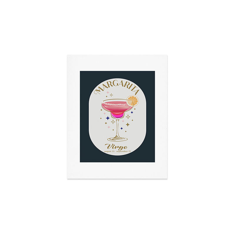Margarita Cocktail Zodiac Sign Art Print Gallery Image 1