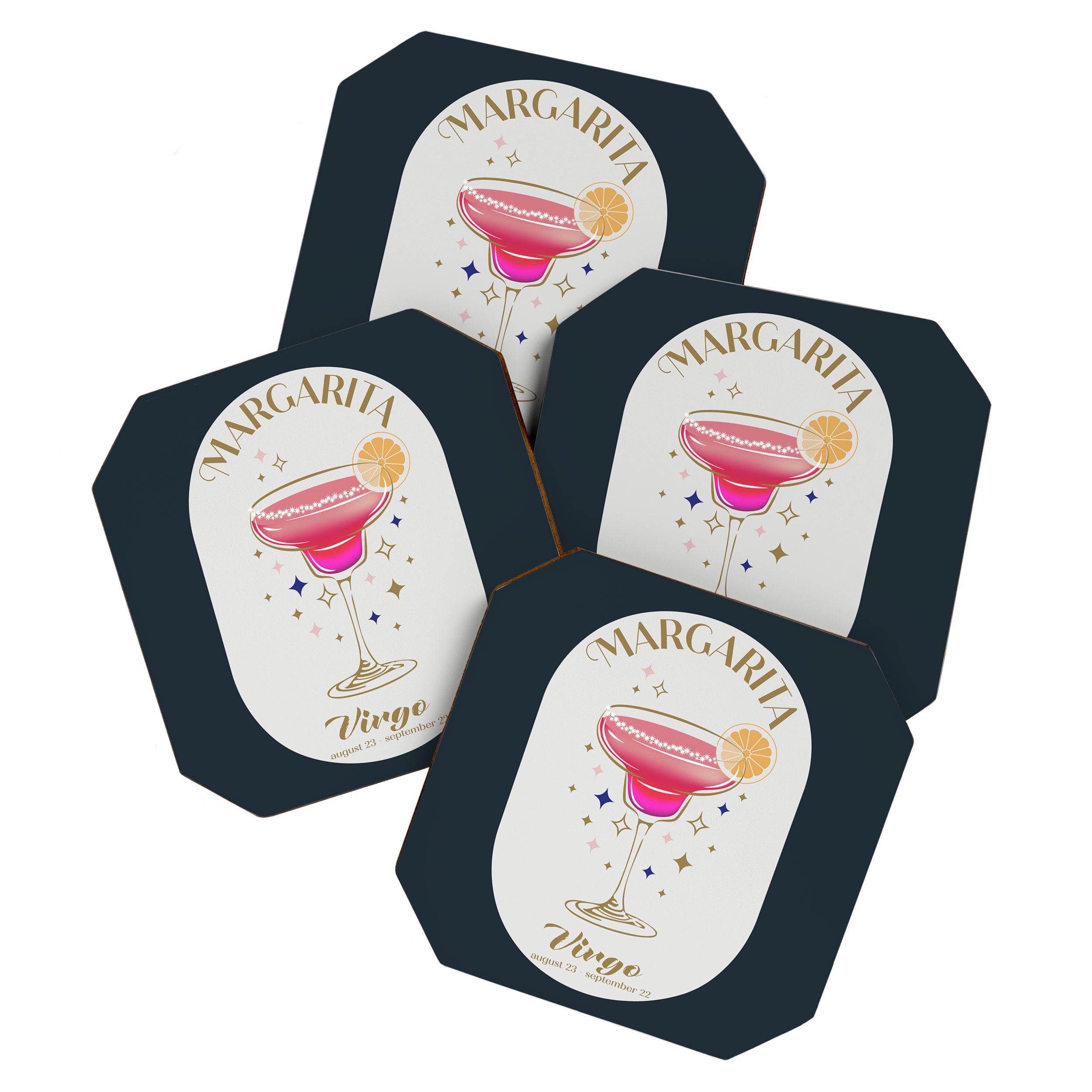 Margarita Cocktail Zodiac Sign Coaster Gallery Image 1