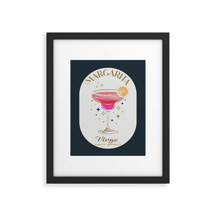 Margarita Cocktail Zodiac Sign Framed Art Print Gallery Image 1
