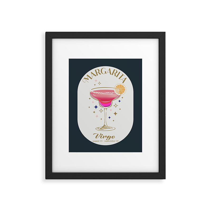 Margarita Cocktail Zodiac Sign Framed Art Print Gallery Image 5