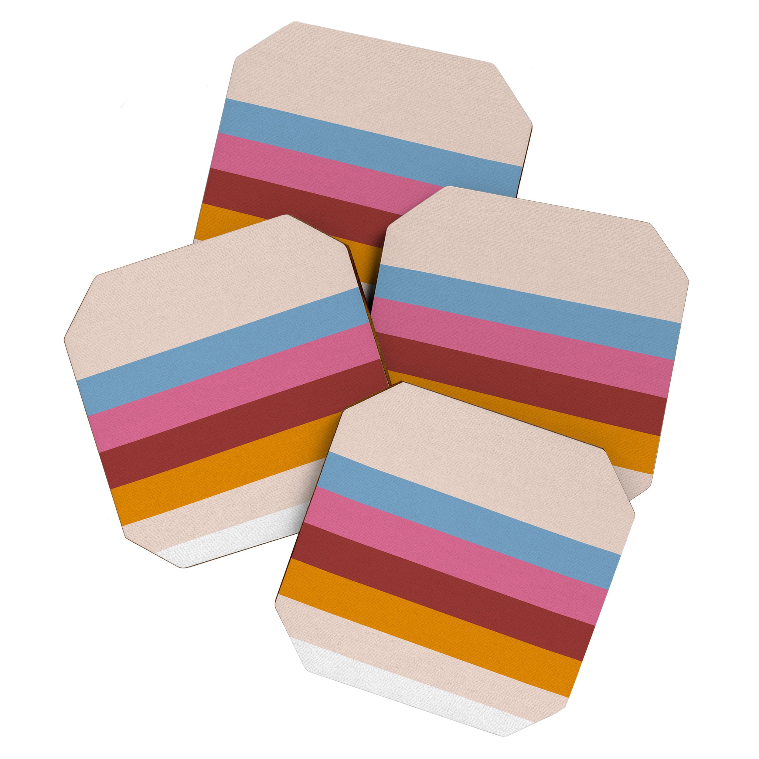 Modern Abstract Rainbow Coaster Gallery Image 1