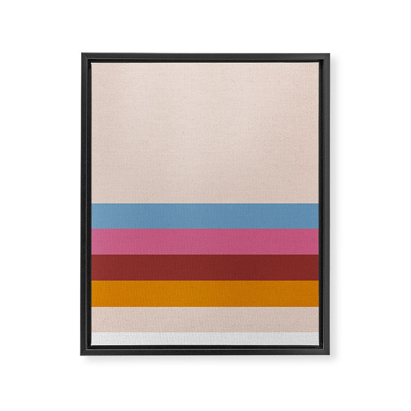 Modern Abstract Rainbow Framed Canvas Print Gallery Image 8
