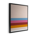 Modern Abstract Rainbow Framed Canvas Print Gallery Image 2