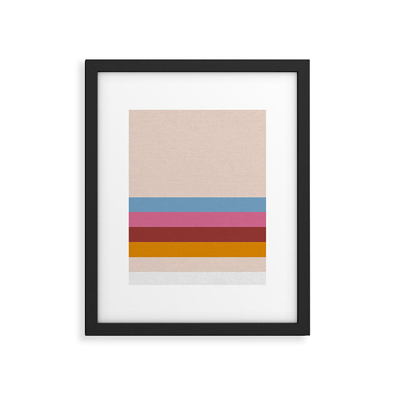 Modern Abstract Rainbow Framed Art Print Gallery Image 6