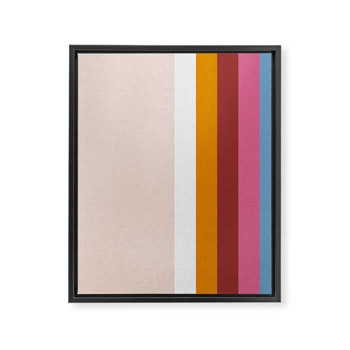 Modern Eclectic Rainbow Framed Canvas Print Gallery Image 1