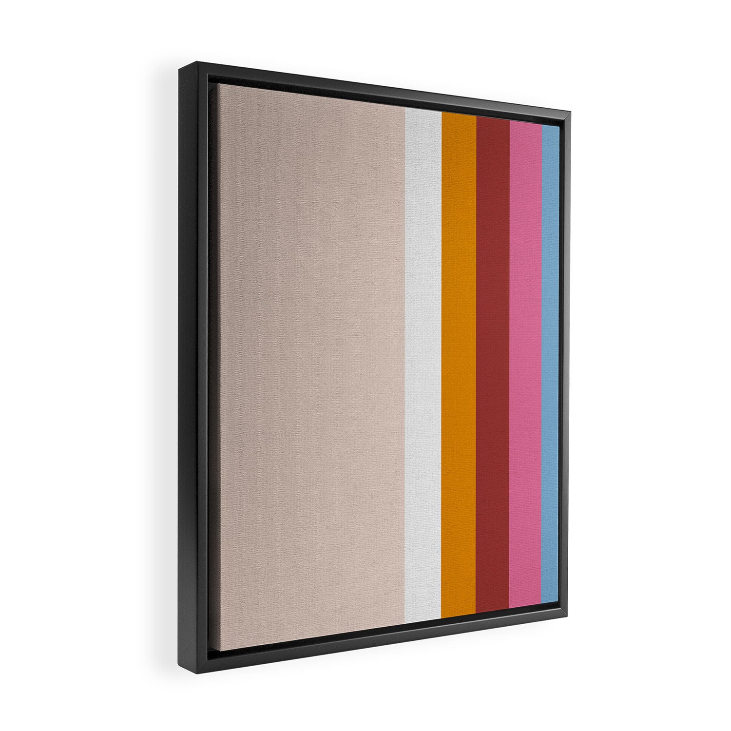 Modern Eclectic Rainbow Framed Canvas Print Gallery Image 2