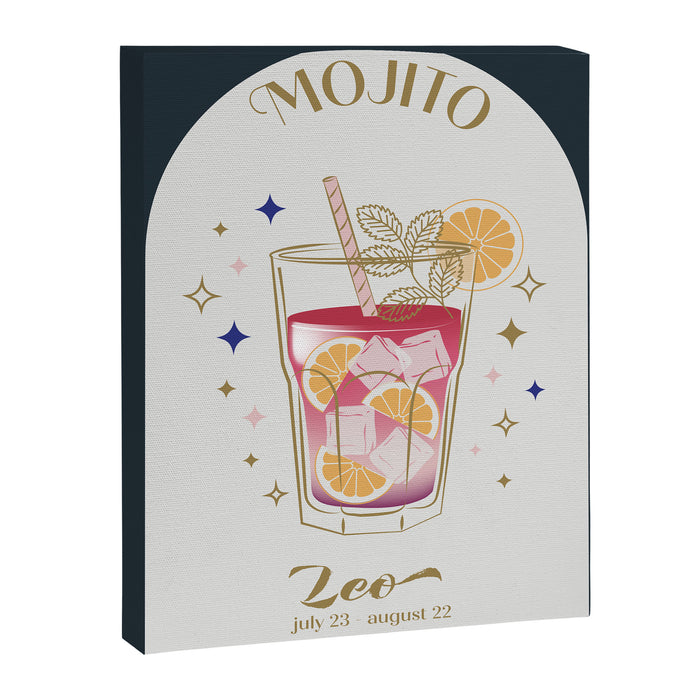 Mojito Cocktail Zodiac Sign Canvas Print Gallery Image 1