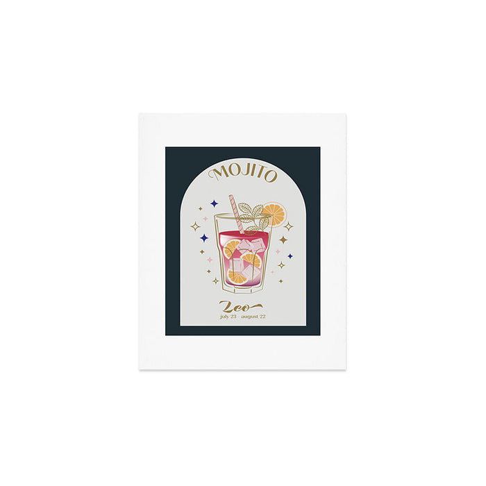 Mojito Cocktail Zodiac Sign Art Print Gallery Image 1