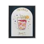 Mojito Cocktail Zodiac Sign Framed Canvas Print Gallery Image 6