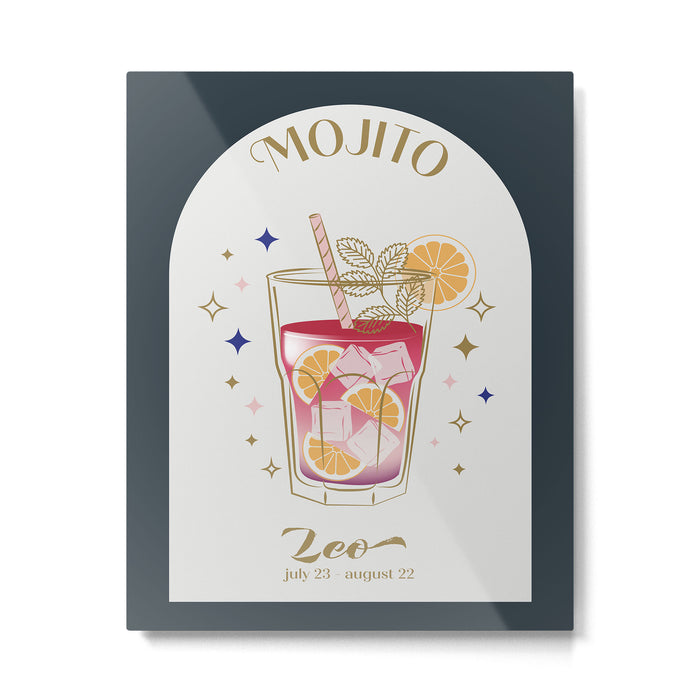 Mojito Cocktail Zodiac Sign Metal Print Gallery Image 1