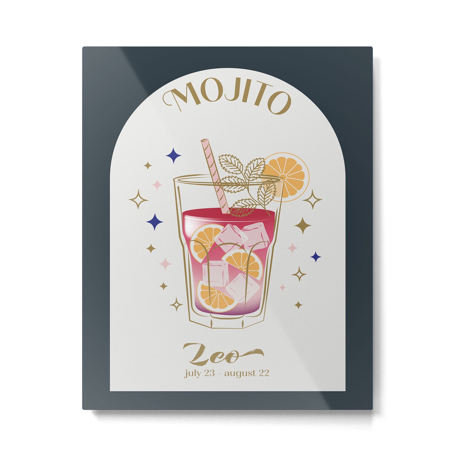 Mojito Cocktail Zodiac Sign Metal Print Gallery Image 4