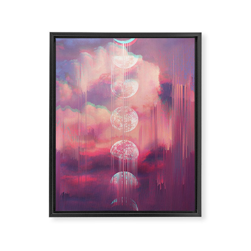 Moontime Glitches Framed Canvas Print Gallery Image 6