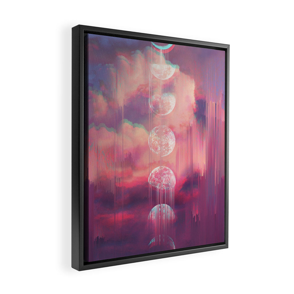 Moontime Glitches Framed Canvas Print Gallery Image 2