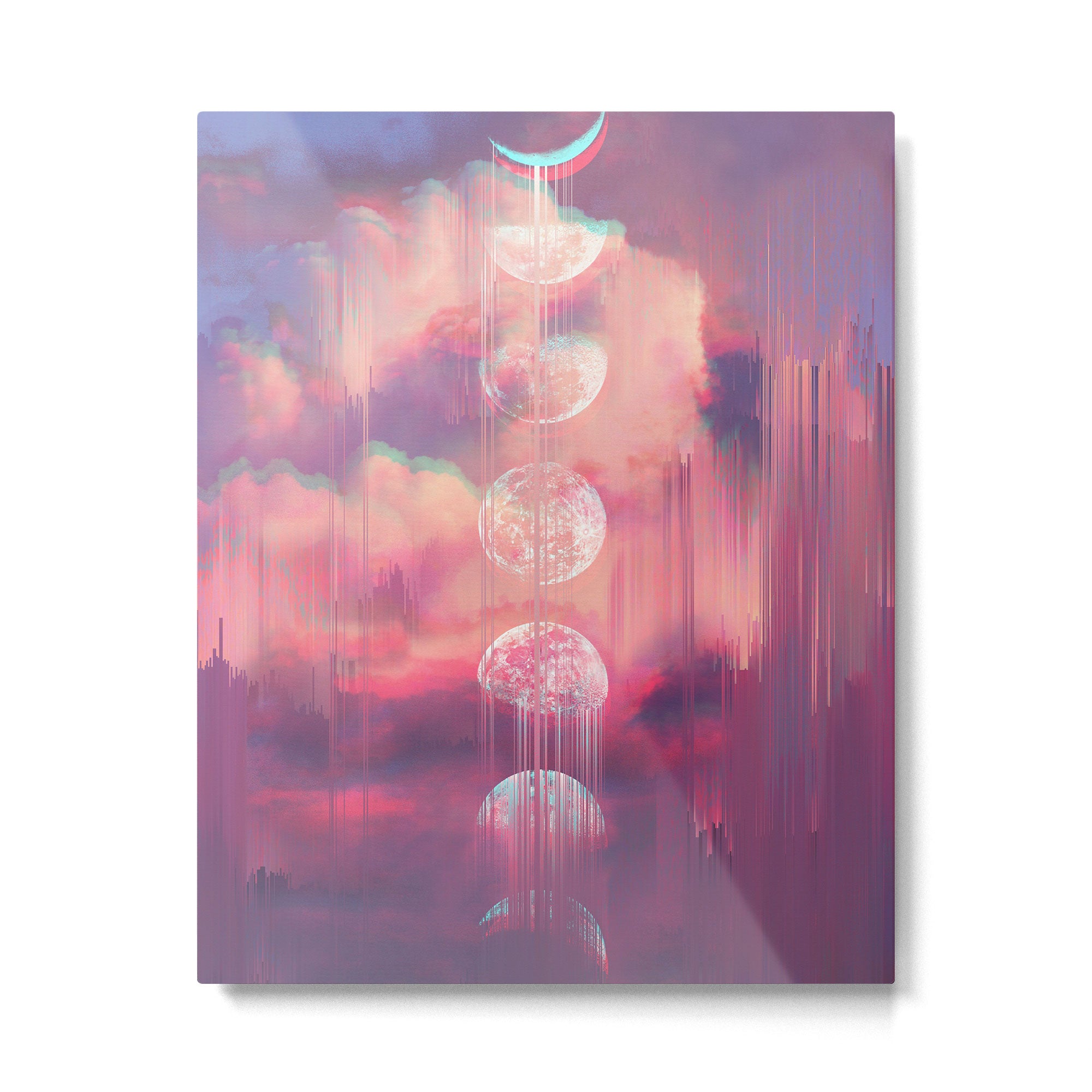 Moontime Glitches Metal Print Gallery Image 4