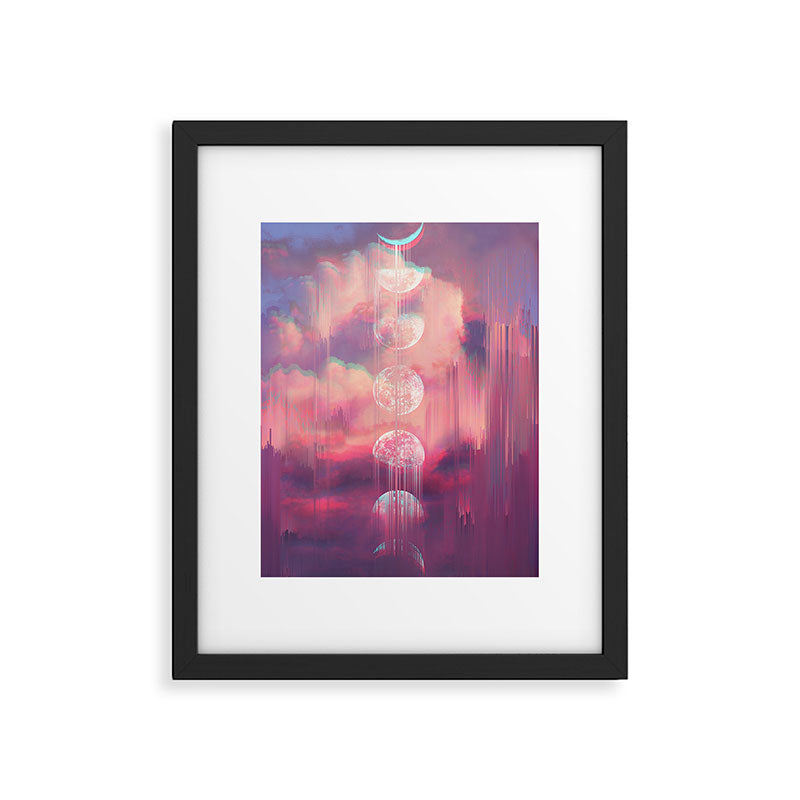 Moontime Glitches Framed Art Print Gallery Image 5