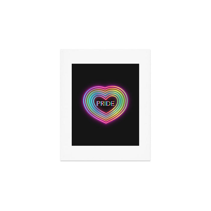 Neon Pride Heart Art Print Gallery Image 1