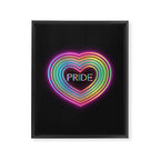 Neon Pride Heart Framed Canvas Print Gallery Image 6