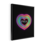 Neon Pride Heart Framed Canvas Print Gallery Image 2