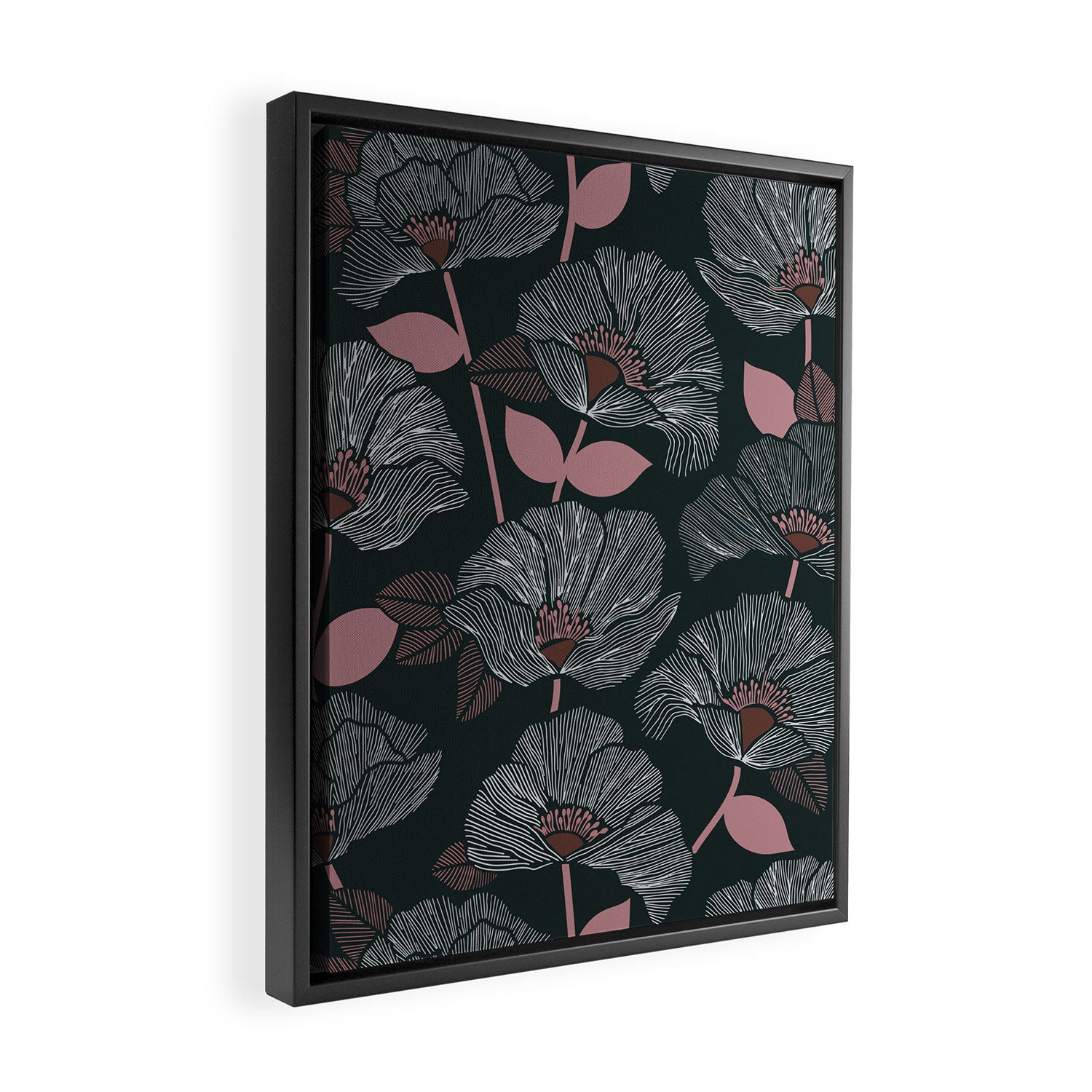 Nocturnal Bloom Framed Canvas Print Gallery Image 2