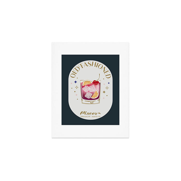 Old Fashioned Cocktail Zodiac Sign Art Print Gallery Image 1
