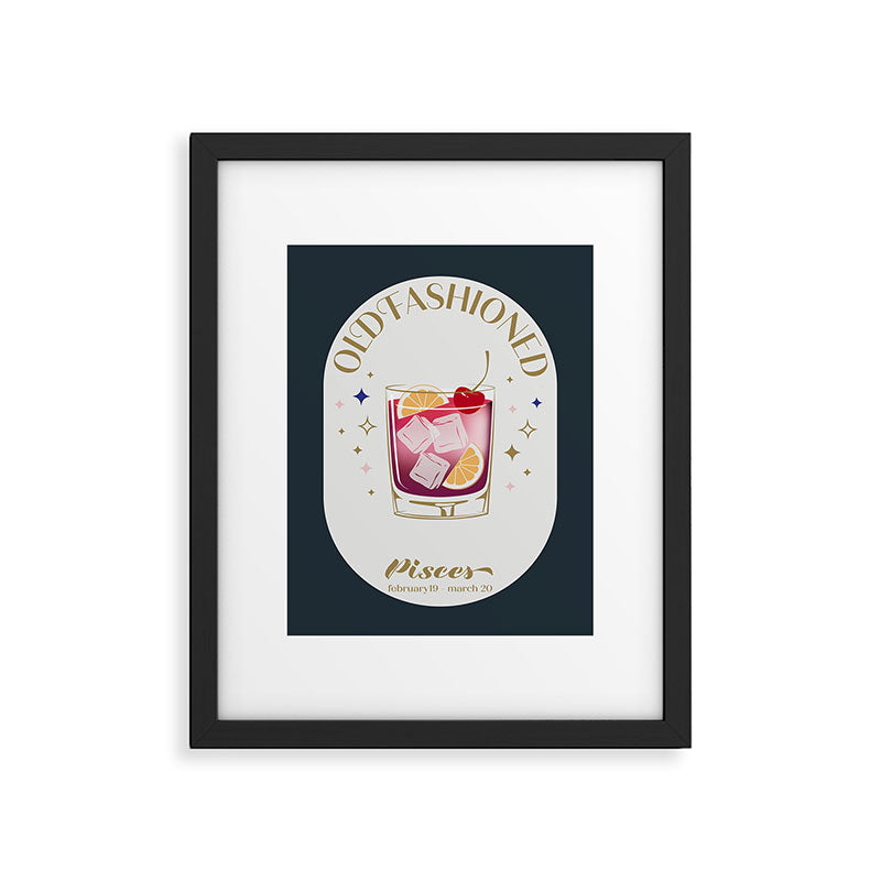 Old Fashioned Cocktail Zodiac Sign Framed Art Print Gallery Image 5