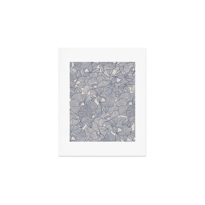 Pastel Botanical Bloom Outline  Art Print Gallery Image 1