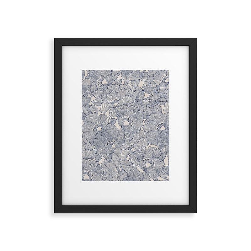 Pastel Botanical Bloom Outline  Framed Art Print Gallery Image 5